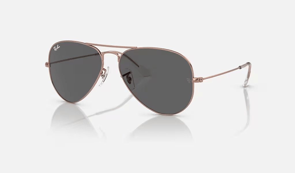 Ray Ban Aviator Rose Gold Sunglasses